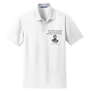 Funny Abraham Lincoln History Teacher Internet Quotes Dry Zone Grid Polo