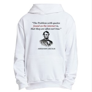 Funny Abraham Lincoln History Teacher Internet Quotes Urban Pullover Hoodie