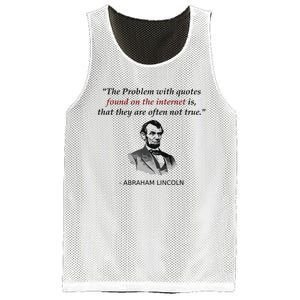 Funny Abraham Lincoln History Teacher Internet Quotes Mesh Reversible Basketball Jersey Tank