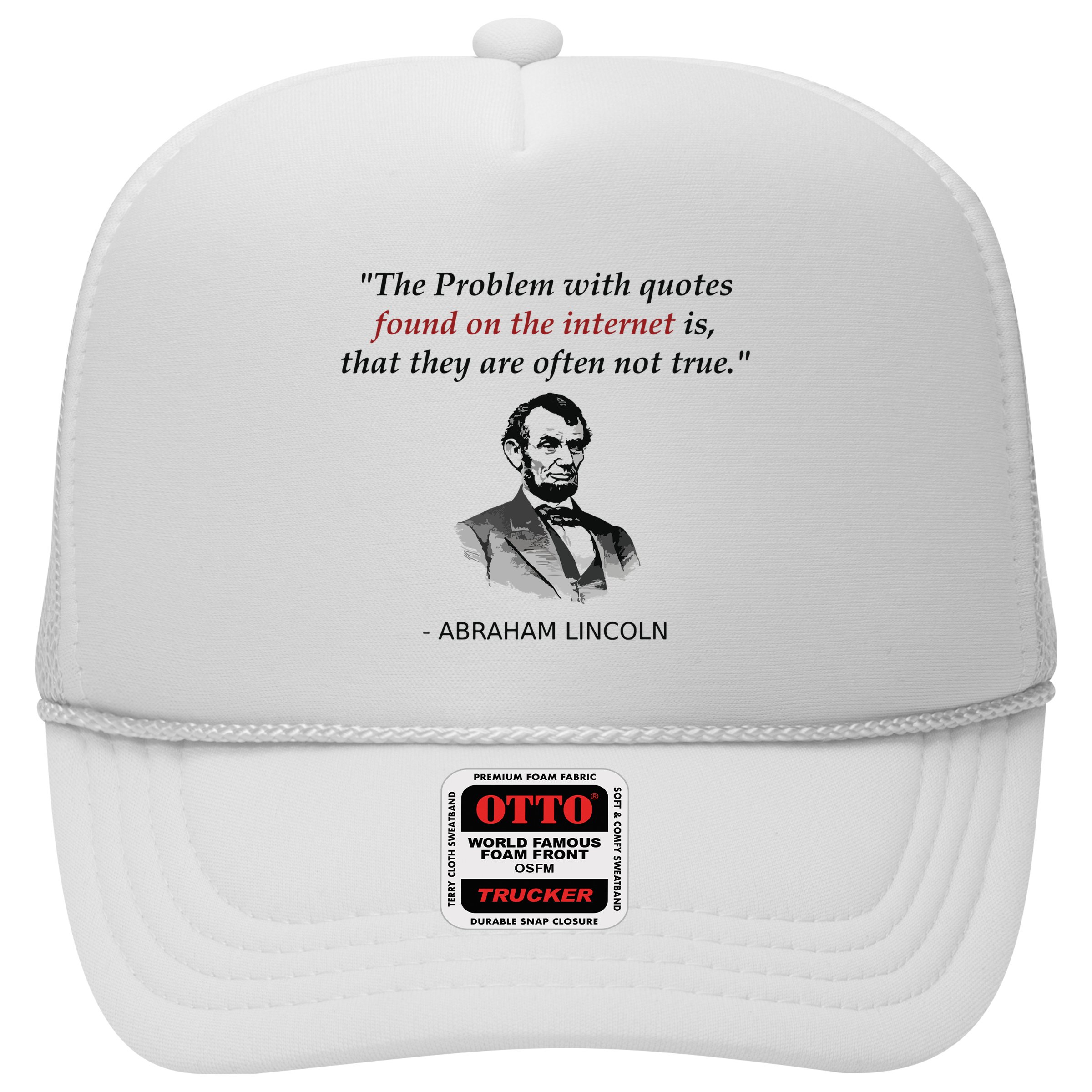 Funny Abraham Lincoln History Teacher Internet Quotes Hat