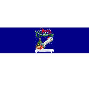 Funny Airplane Lover Xmas Lighting Santa Airplane Christmas Cute Gift Bumper Sticker