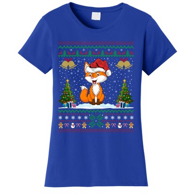 Foxes Animal Lover Xmas Gift Ugly Fox Christmas Gift Women's T-Shirt