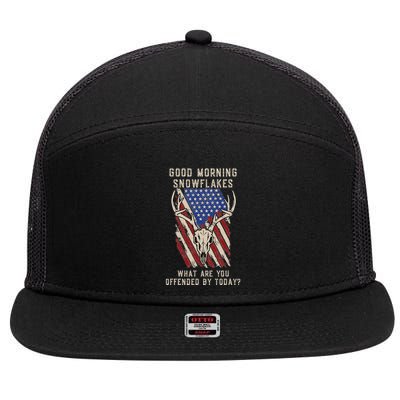 Funny Anti Liberal Anti Woke Conservative 7 Panel Mesh Trucker Snapback Hat