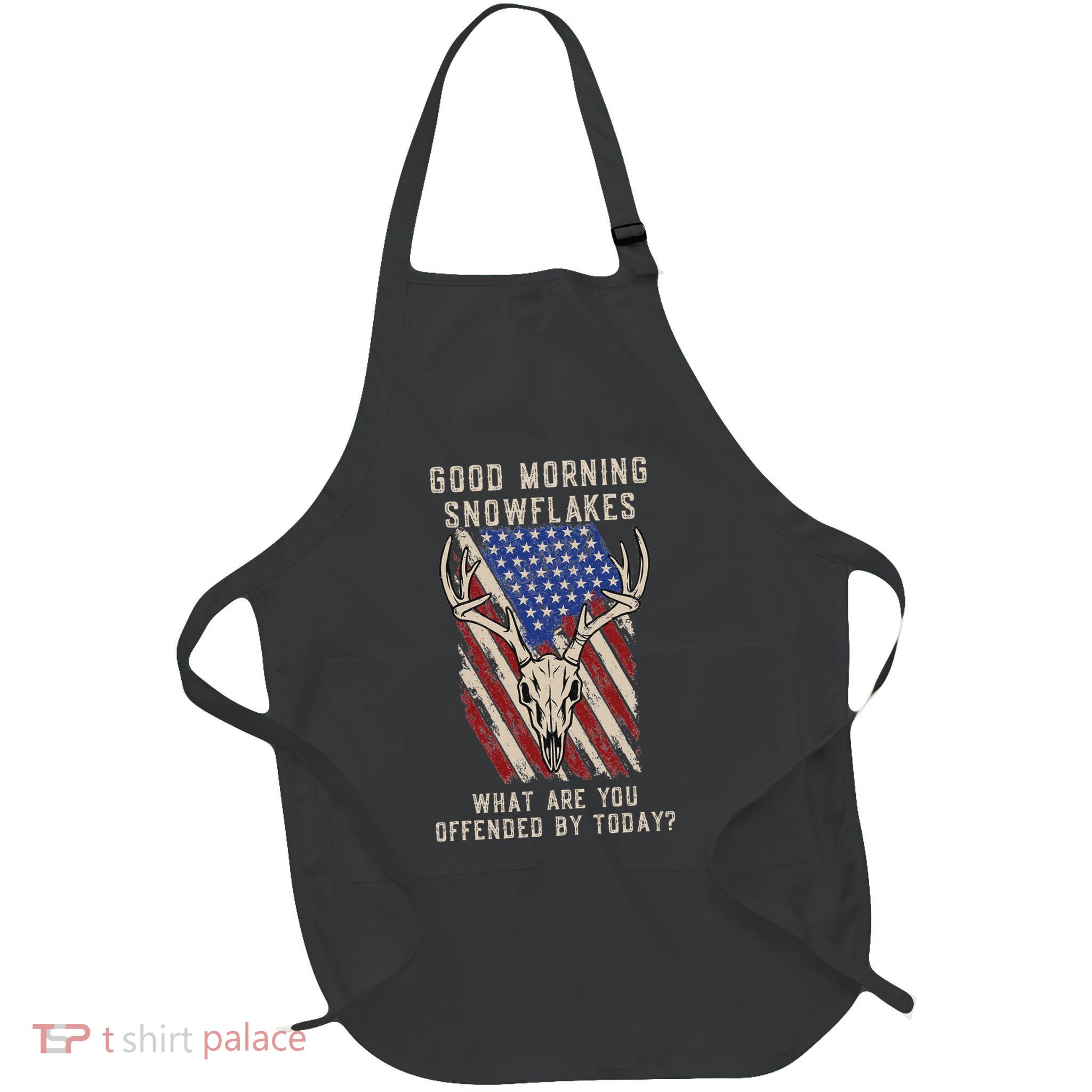 Funny Anti Liberal Anti Woke Conservative Full-Length Apron With Pockets