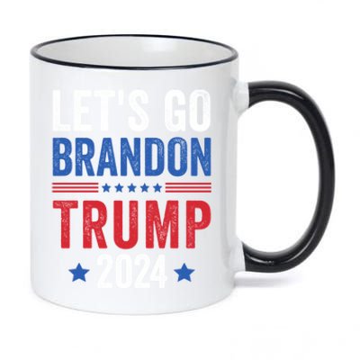 Funny Anti Liberal Us Flag LetS Go Brandon Trump 2024 11oz Black Color Changing Mug