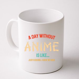 Funny Anime Lover A Day Without Anime Coffee Mug