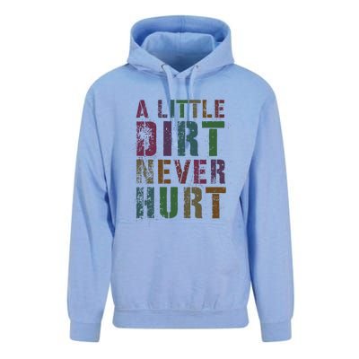 Funny A Little Dirt Never Hurt Gardening Bike Unisex Surf Hoodie