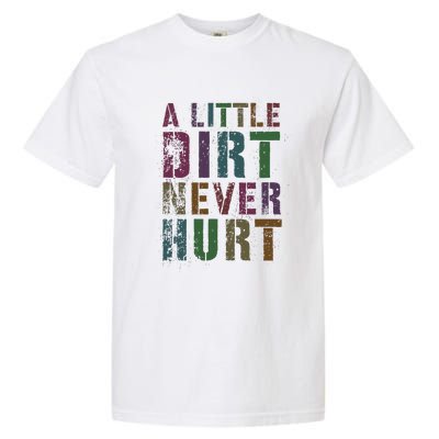 Funny A Little Dirt Never Hurt Gardening Bike Garment-Dyed Heavyweight T-Shirt