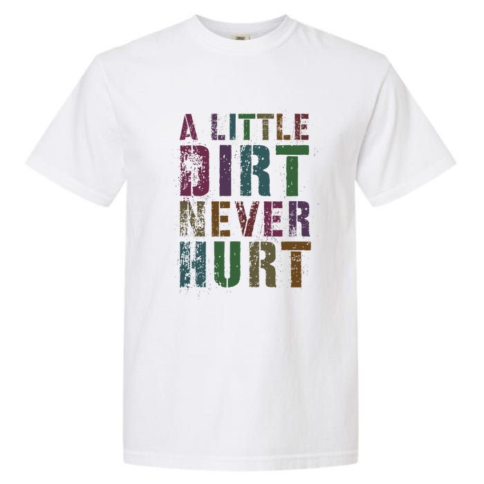 Funny A Little Dirt Never Hurt Gardening Bike Garment-Dyed Heavyweight T-Shirt