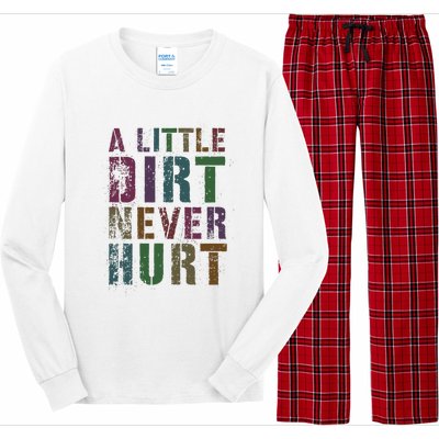 Funny A Little Dirt Never Hurt Gardening Bike Long Sleeve Pajama Set