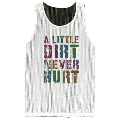 Funny A Little Dirt Never Hurt Gardening Bike Mesh Reversible Basketball Jersey Tank