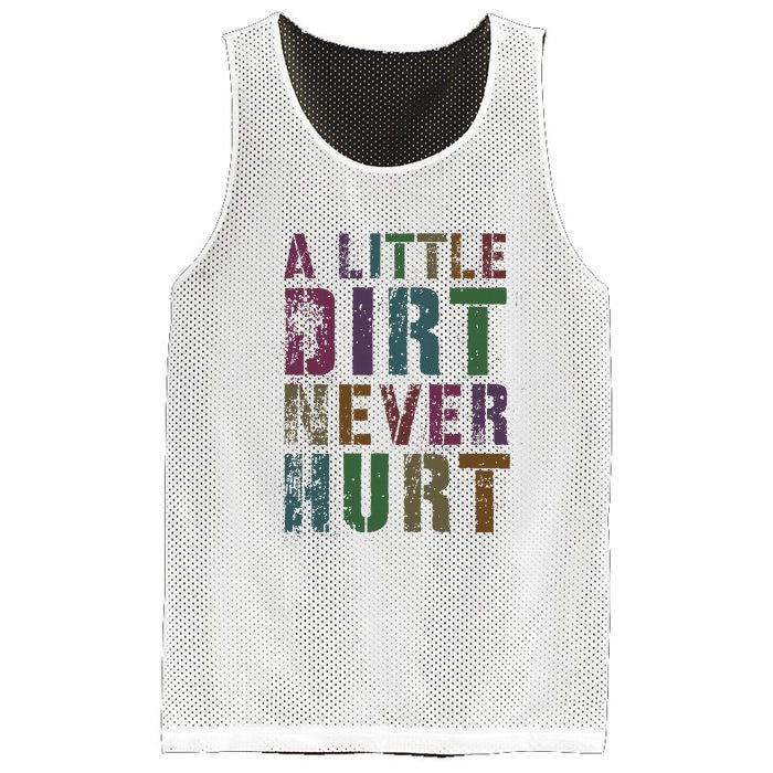 Funny A Little Dirt Never Hurt Gardening Bike Mesh Reversible Basketball Jersey Tank