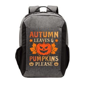 Fall Autumn Leaves & Pumpkin Please Halloween Vector Backpack