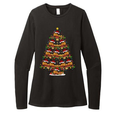 Funny Airplane Lover Matching Santa Airplane Christmas Tree Gift Womens CVC Long Sleeve Shirt