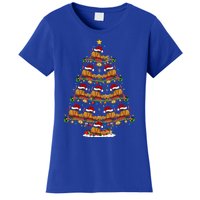 Funny Airplane Lover Matching Santa Airplane Christmas Tree Gift Women's T-Shirt