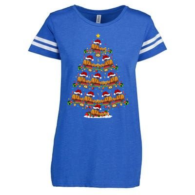 Funny Airplane Lover Matching Santa Airplane Christmas Tree Gift Enza Ladies Jersey Football T-Shirt