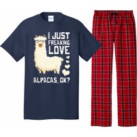 Funny Alpaca Lover Design I Just Freaking love Alpacas Pajama Set