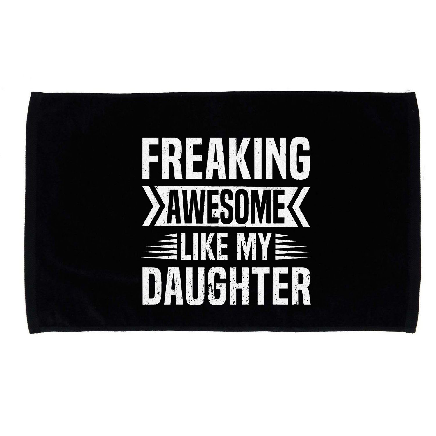 Freaking Awesome Like My Daughter Funny Fathers Mothers Day Microfiber Hand Towel