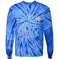 Feeling A Little Salty Summer Vibes Beach Vacay Summertime Gift Tie-Dye Long Sleeve Shirt