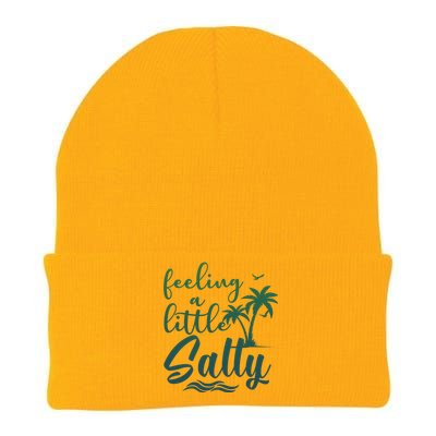 Feeling A Little Salty Summer Vibes Beach Vacay Summertime Gift Knit Cap Winter Beanie