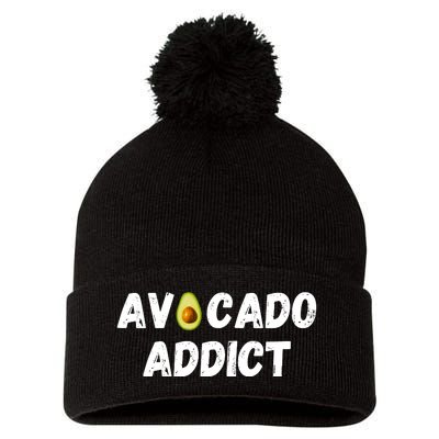 Funny Avocado Lover, Cute Avocado Addict, Guacamole Lover Pom Pom 12in Knit Beanie