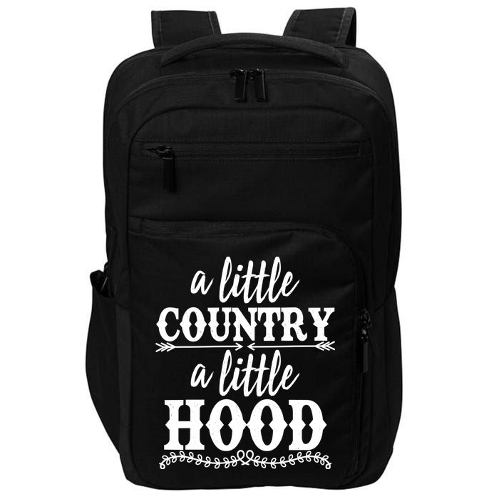 Funny A Little Country A Little Hood Impact Tech Backpack