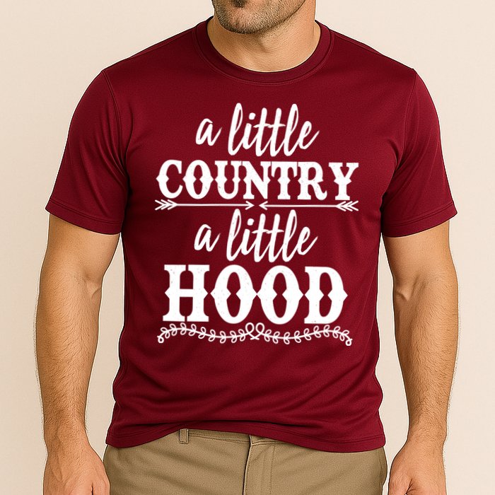 Funny A Little Country A Little Hood Cooling Performance Crew T-Shirt