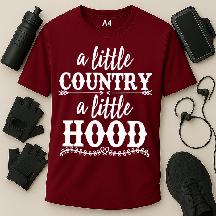 Funny A Little Country A Little Hood Cooling Performance Crew T-Shirt