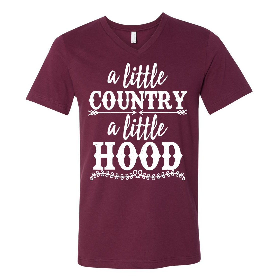 Funny A Little Country A Little Hood V-Neck T-Shirt