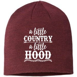 Funny A Little Country A Little Hood Sustainable Beanie