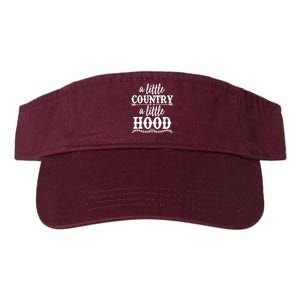 Funny A Little Country A Little Hood Valucap Bio-Washed Visor