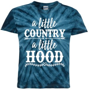 Funny A Little Country A Little Hood Kids Tie-Dye T-Shirt