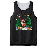 Funny Animal Lovers Deer Santa Hat Ugly Christmas Mesh Reversible Basketball Jersey Tank