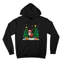 Funny Animal Lovers Deer Santa Hat Ugly Christmas Tall Hoodie