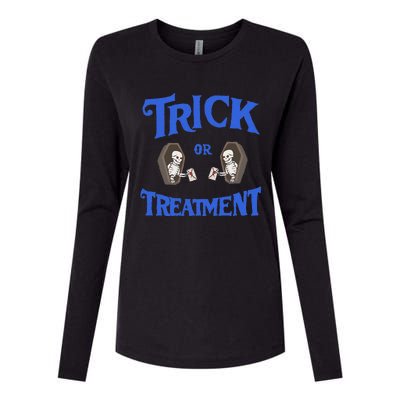 Funny Assisted Living Senior Care Trick Or Treatment Womens Cotton Relaxed Long Sleeve T-Shirt