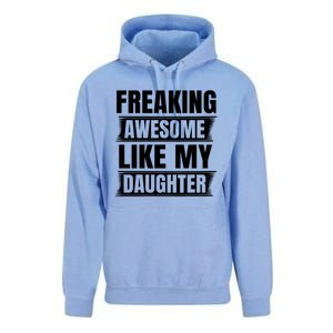 Freaking Awesome Like My Daughter Funny Fathers Day Dad Gift Unisex Surf Hoodie