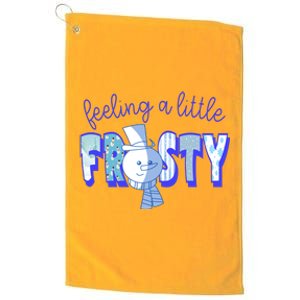 Feeling A Little Frosty Snowman Winter Platinum Collection Golf Towel