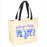 Feeling A Little Frosty Snowman Winter Zip Tote Bag