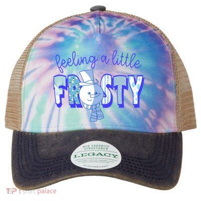 Feeling A Little Frosty Snowman Winter Legacy Tie Dye Trucker Hat
