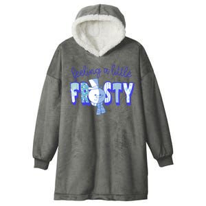 Feeling A Little Frosty Snowman Winter Hooded Wearable Blanket