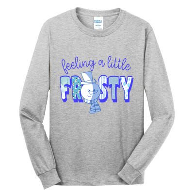 Feeling A Little Frosty Snowman Winter Tall Long Sleeve T-Shirt