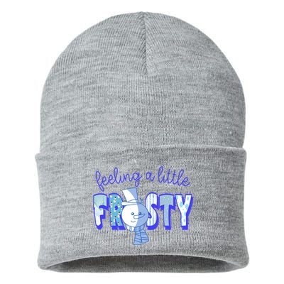 Feeling A Little Frosty Snowman Winter Sustainable Knit Beanie