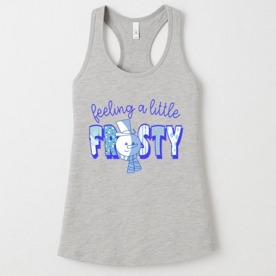 Feeling A Little Frosty Snowman Winter Womens Tank Top