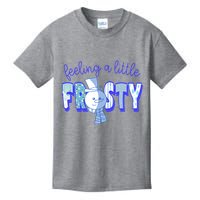 Feeling A Little Frosty Snowman Winter Kids T-Shirt