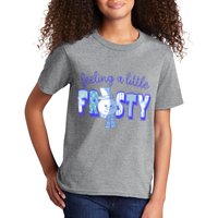 Feeling A Little Frosty Snowman Winter Kids T-Shirt