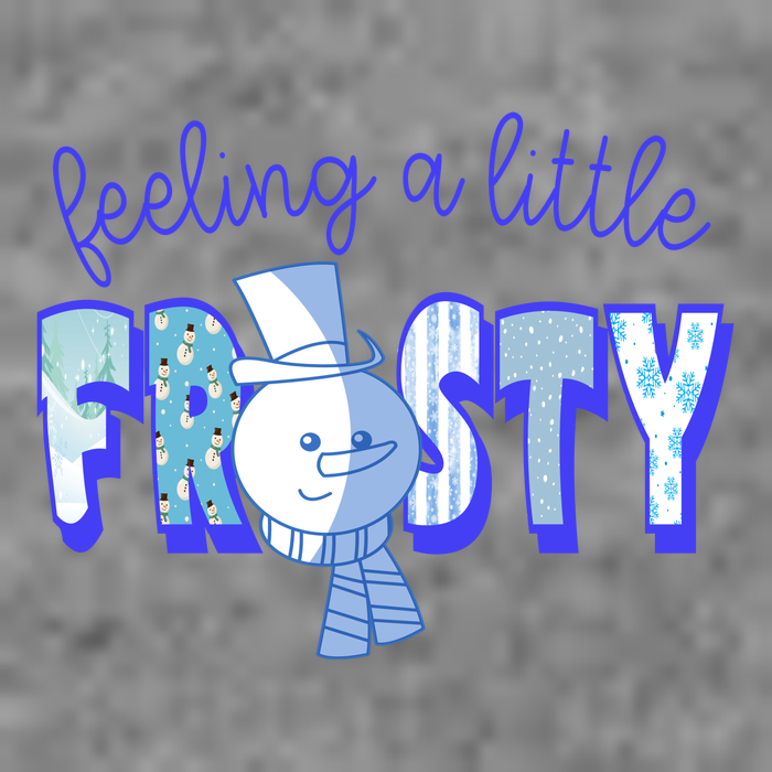 Feeling A Little Frosty Snowman Winter Kids T-Shirt