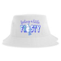 Feeling A Little Frosty Snowman Winter Sustainable Bucket Hat