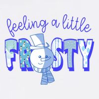 Feeling A Little Frosty Snowman Winter Flatbill Hat
