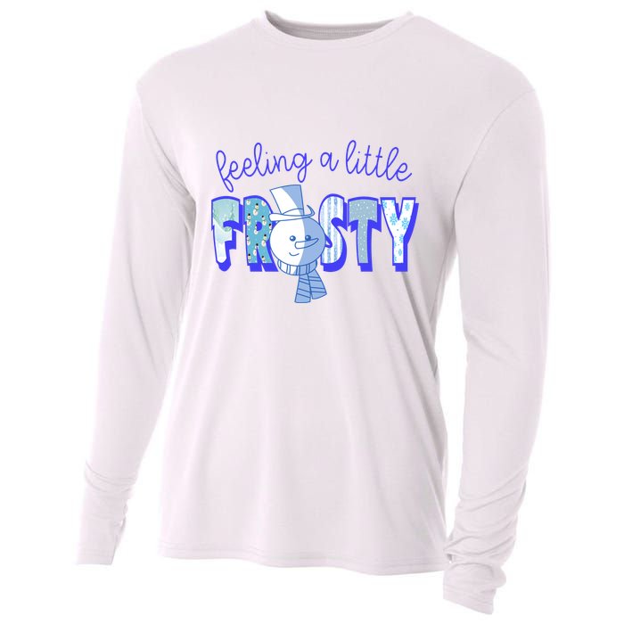 Feeling A Little Frosty Snowman Winter Cooling Performance Long Sleeve Crew