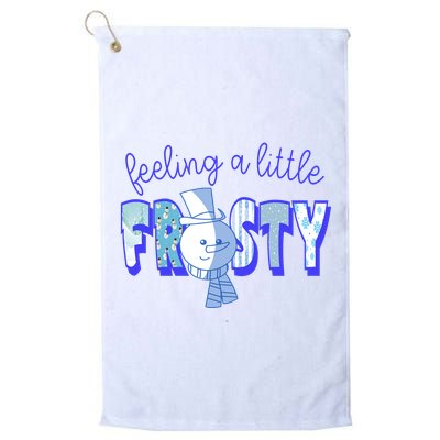 Feeling A Little Frosty Snowman Winter Golf Towel